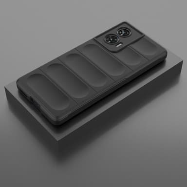 SKALO Motorola Edge 50 Fusion Rugged Bumpers TPU-suojakuori - Musta