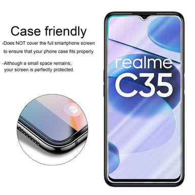 Realme C35 Näytönsuoja Karkaistu lasi Suojakalvo