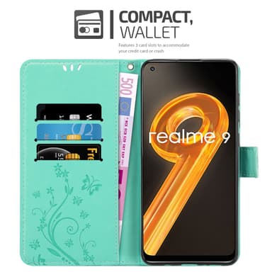 Realme 9 4G / 9 PRO+ Suojakuori Lompakkokotelo