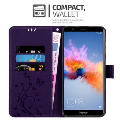 Honor 7X Suojakuori Lompakkokotelo (Violetti)