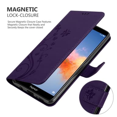 Honor 7X Suojakuori Lompakkokotelo (Violetti)