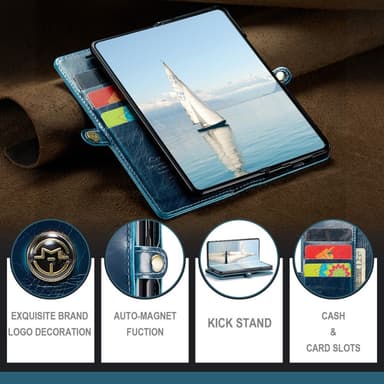 CaseMe Samsung Z Fold6 Lompakkokotelo - Sininen