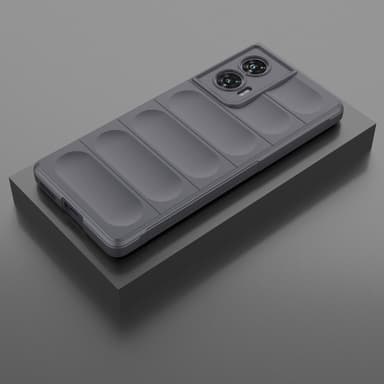 SKALO Motorola Edge 50 Fusion Rugged Bumpers TPU-suojakuori - Harmaa