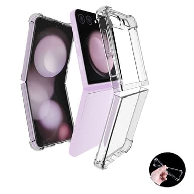 SKALO Samsung Z Flip6 TPU Clear Hybridi Suojakuori - Läpinäkyvä