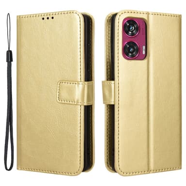 SKALO Motorola Edge 50 Fusion PU-nahkainen Lompakkokotelo - Kulta