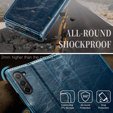 CaseMe Samsung Z Fold6 Lompakkokotelo - Sininen