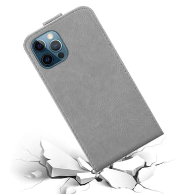 iPhone 12 PRO MAX Suojakuori Lompakkokotelo (harmaa)