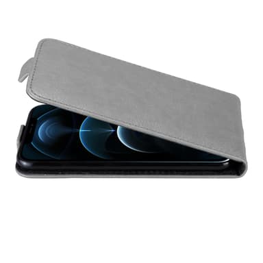 iPhone 12 PRO MAX Suojakuori Lompakkokotelo (harmaa)