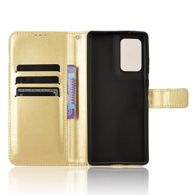 SKALO Motorola Edge 50 Fusion PU-nahkainen Lompakkokotelo - Kulta