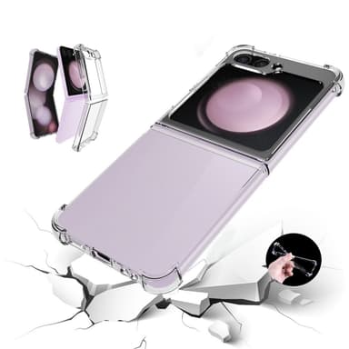 SKALO Samsung Z Flip6 TPU Clear Hybridi Suojakuori - Läpinäkyvä