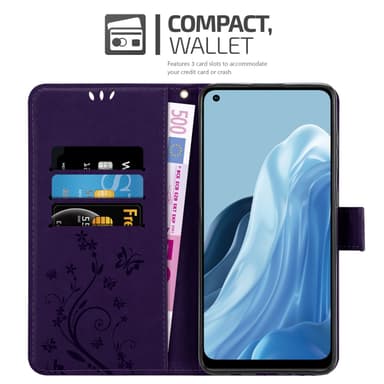 Realme 7 5G Suojakuori Lompakkokotelo (Violetti)