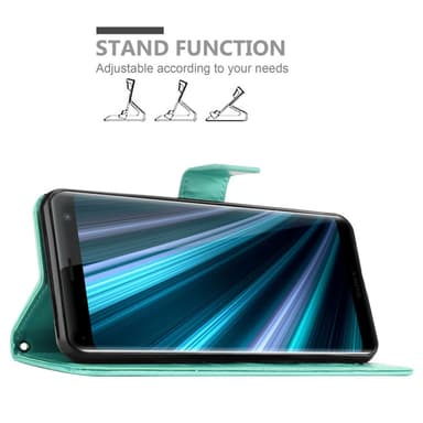 Sony Xperia XZ3 Suojakuori Lompakkokotelo (Turkoosi)
