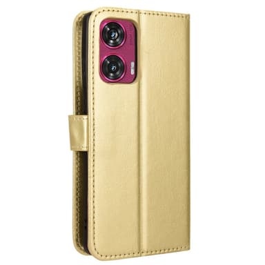 SKALO Motorola Edge 50 Fusion PU-nahkainen Lompakkokotelo - Kulta