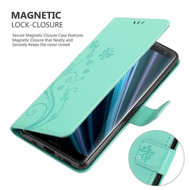 Sony Xperia XZ3 Suojakuori Lompakkokotelo (Turkoosi)