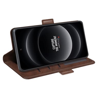 SKALO Xiaomi 14 Ultra 5G Premium Wallet Lompakkokotelo - Ruskea