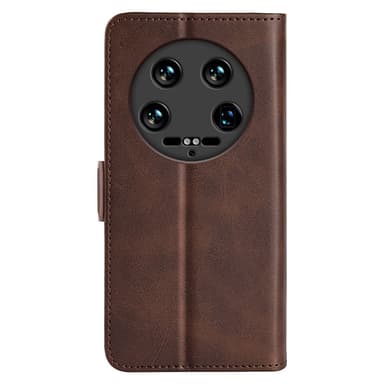 SKALO Xiaomi 14 Ultra 5G Premium Wallet Lompakkokotelo - Ruskea