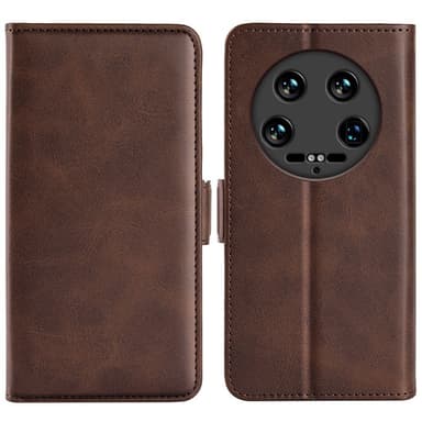 SKALO Xiaomi 14 Ultra 5G Premium Wallet Lompakkokotelo - Ruskea