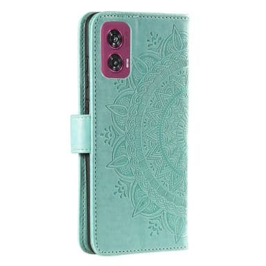 SKALO Motorola Edge 50 Fusion Mandala lompakkokotelo - Turkoosi