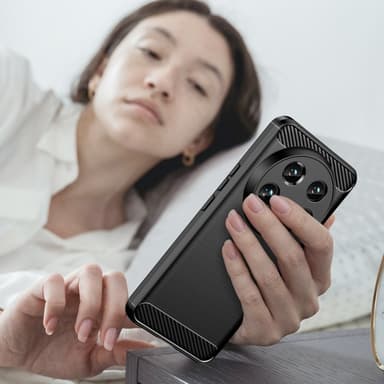 SKALO Xiaomi 14 Ultra 5G Armor Carbon Iskunkestävä TPU suojakuori - Musta