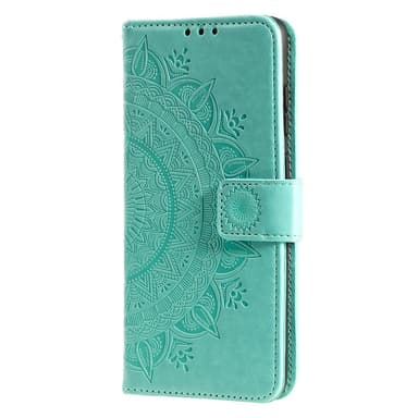 SKALO Motorola Edge 50 Fusion Mandala lompakkokotelo - Turkoosi