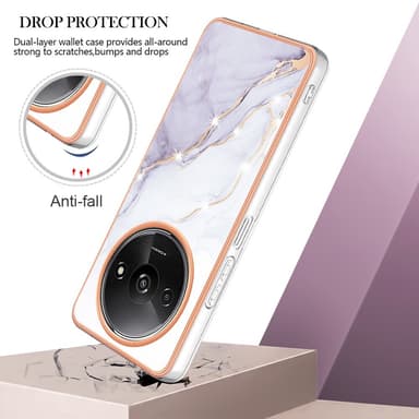 SKALO Xiaomi Redmi A3 Marmori TPU kuori - #3