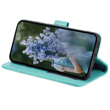 SKALO Motorola Edge 50 Fusion Mandala lompakkokotelo - Turkoosi