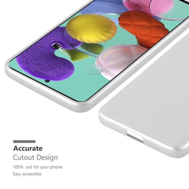 Samsung Galaxy A51 5G Suojakuori Kotelo (Hopea)