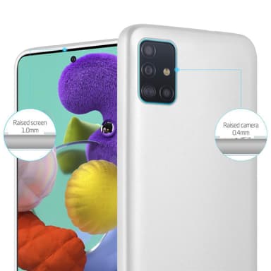 Samsung Galaxy A51 5G Suojakuori Kotelo (Hopea)