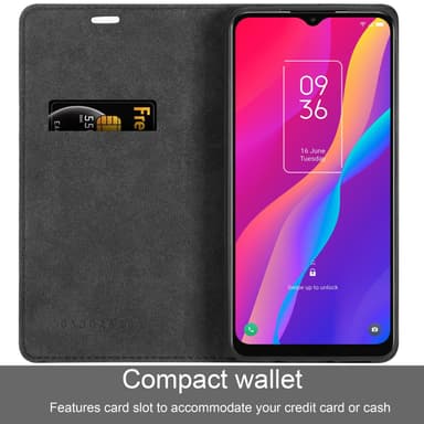 TCL 30E / 30SE / 305 Suojakuori Lompakkokotelo (Musta)