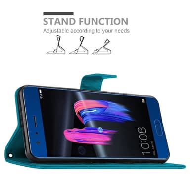 Honor 9 Suojakuori Lompakkokotelo (Sininen)