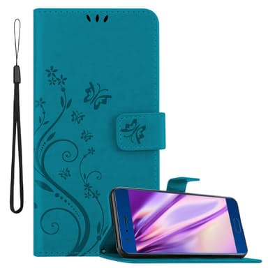 Honor 9 Suojakuori Lompakkokotelo (Sininen)