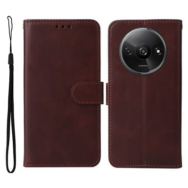 SKALO Xiaomi Redmi A3 PU-nahkainen Lompakkokotelo - Ruskea