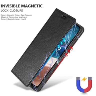 Motorola MOTO G42 Suojakuori Lompakkokotelo (Musta)
