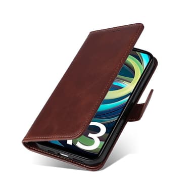 SKALO Xiaomi Redmi A3 PU-nahkainen Lompakkokotelo - Ruskea