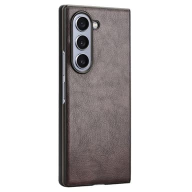 SKALO Samsung Z Fold6 PU-nahkainen Suojakuori - Ruskea