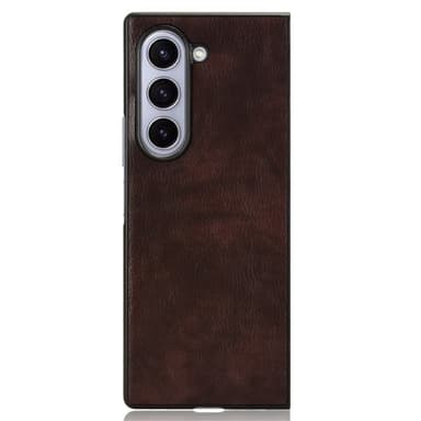 SKALO Samsung Z Fold6 PU-nahkainen Suojakuori - Ruskea