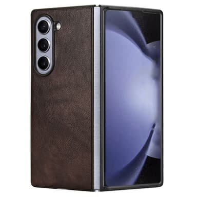 SKALO Samsung Z Fold6 PU-nahkainen Suojakuori - Ruskea