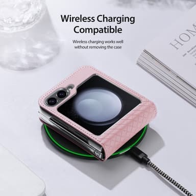DUX DUCIS Samsung Z Flip6 Bril-Series Fold Suojakuori - Pinkki