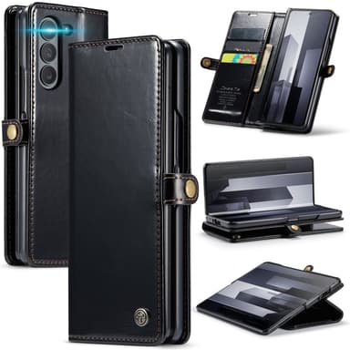 CaseMe Samsung Z Fold6 Lompakkokotelo - Musta