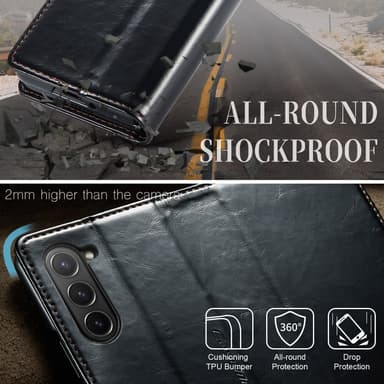 CaseMe Samsung Z Fold6 Lompakkokotelo - Musta