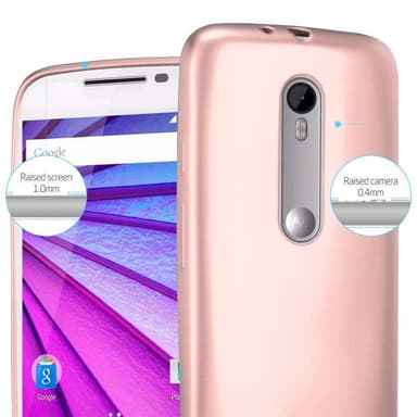 Motorola MOTO G3 Suojakuori Kotelo (Vaaleanpunainen)