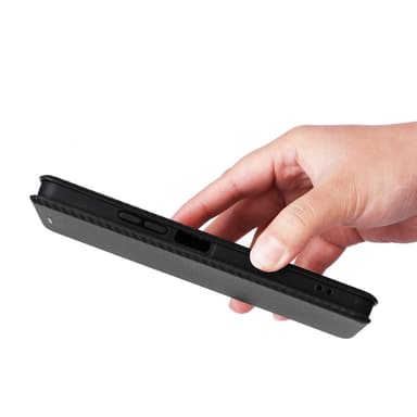 SKALO Xiaomi Redmi A3 Carbon Fiber Lompakkokotelo - Musta