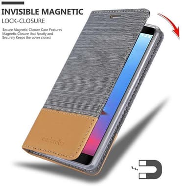 ZTE Blade V9 Suojakuori Lompakkokotelo (harmaa)