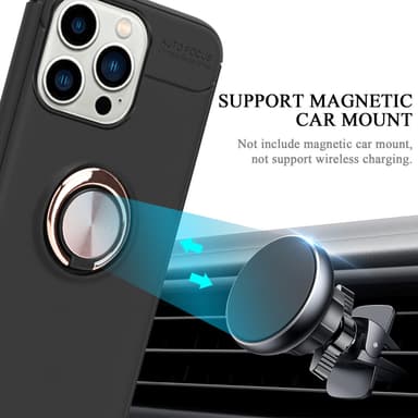 iPhone 14 PRO MAX Suojakuori Kotelo (Musta)