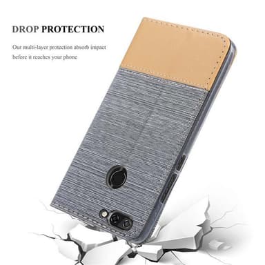 ZTE Blade V9 Suojakuori Lompakkokotelo (harmaa)