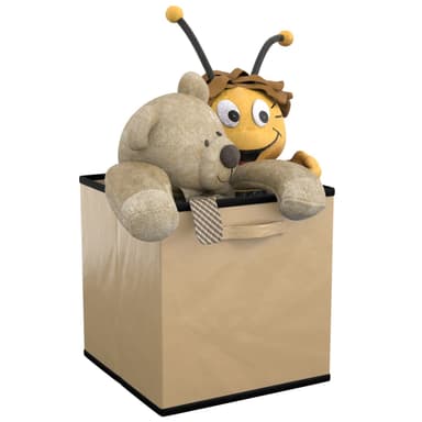 6x Säilytyslaatikko Kokoontaittuva vaatteille (beige)