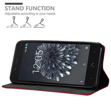 BQ Aquaris X5 PLUS Suojakuori Lompakkokotelo (Punainen)