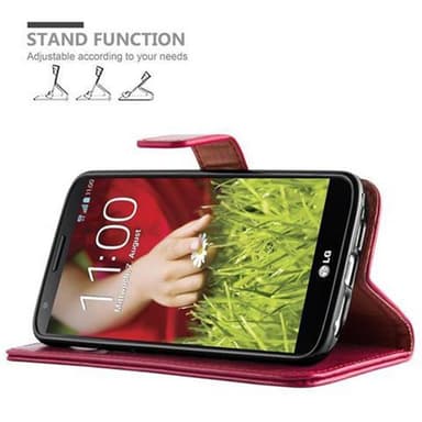 LG G2 Suojakuori Lompakkokotelo (Punainen)