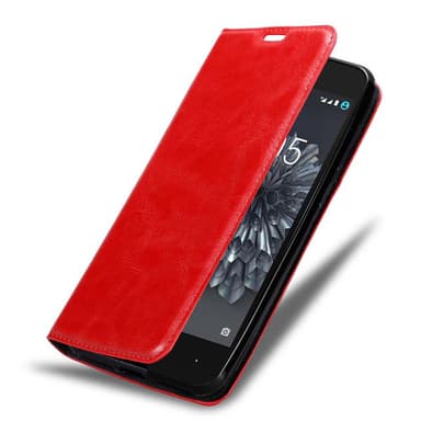 BQ Aquaris X5 PLUS Suojakuori Lompakkokotelo (Punainen)