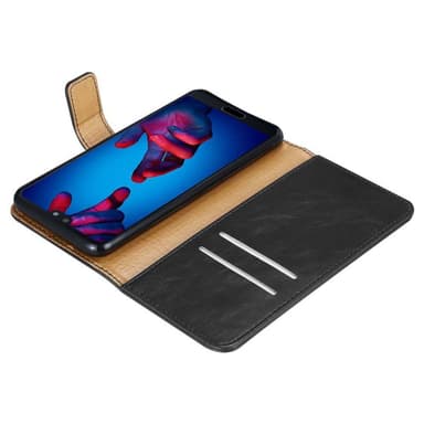 Huawei P20 Suojakuori Lompakkokotelo (Musta)